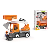 Orange excavator machine