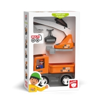 Orange excavator machine
