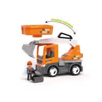 Orange excavator machine